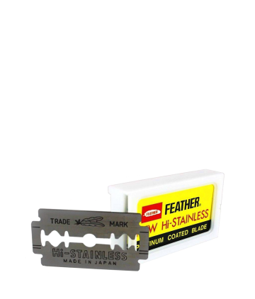 Feather Лезвия двустор.Классич. бритвы 81-S (10 лезвий в диспенсере)